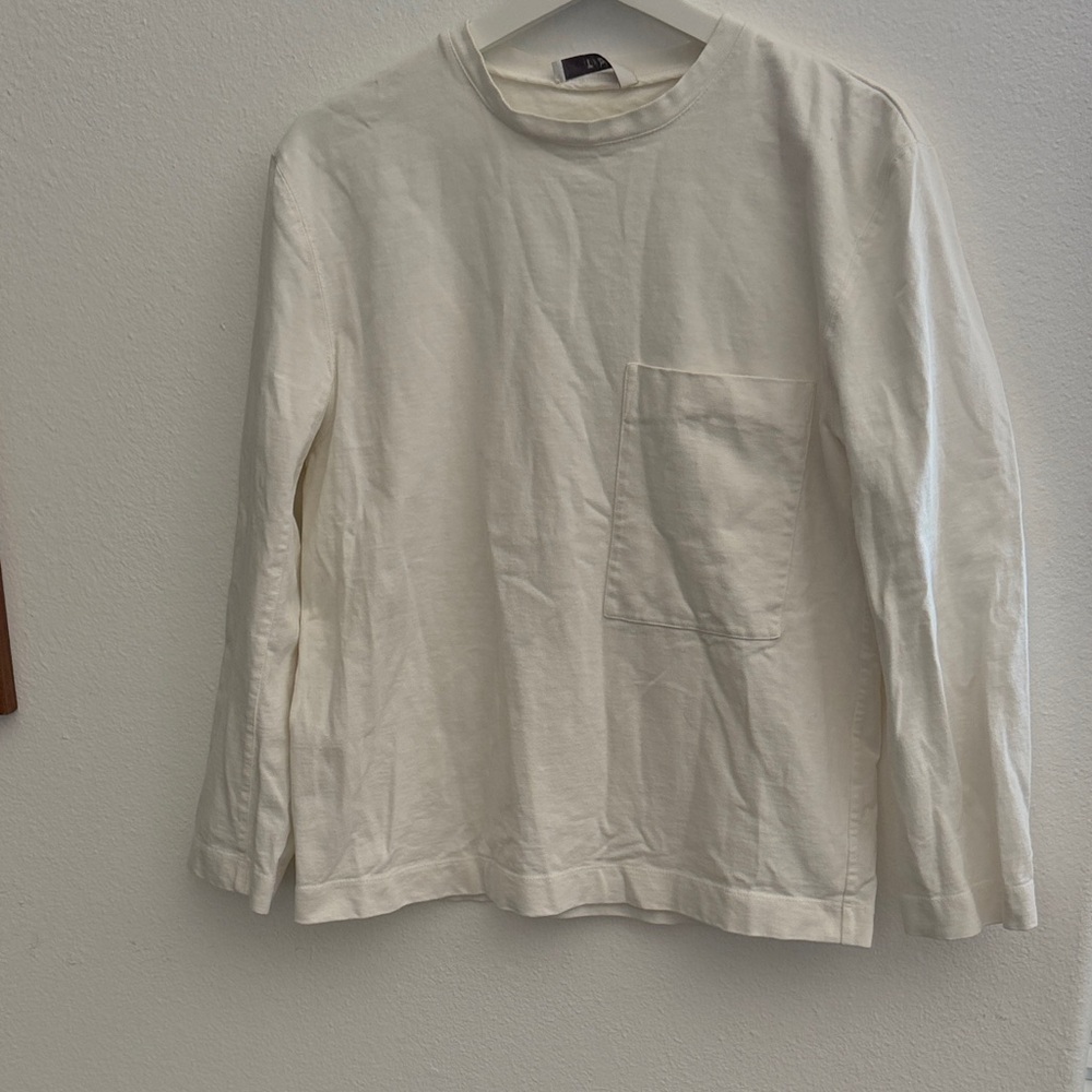 Tibi Women's white Long-Sleeve Pocket Tee